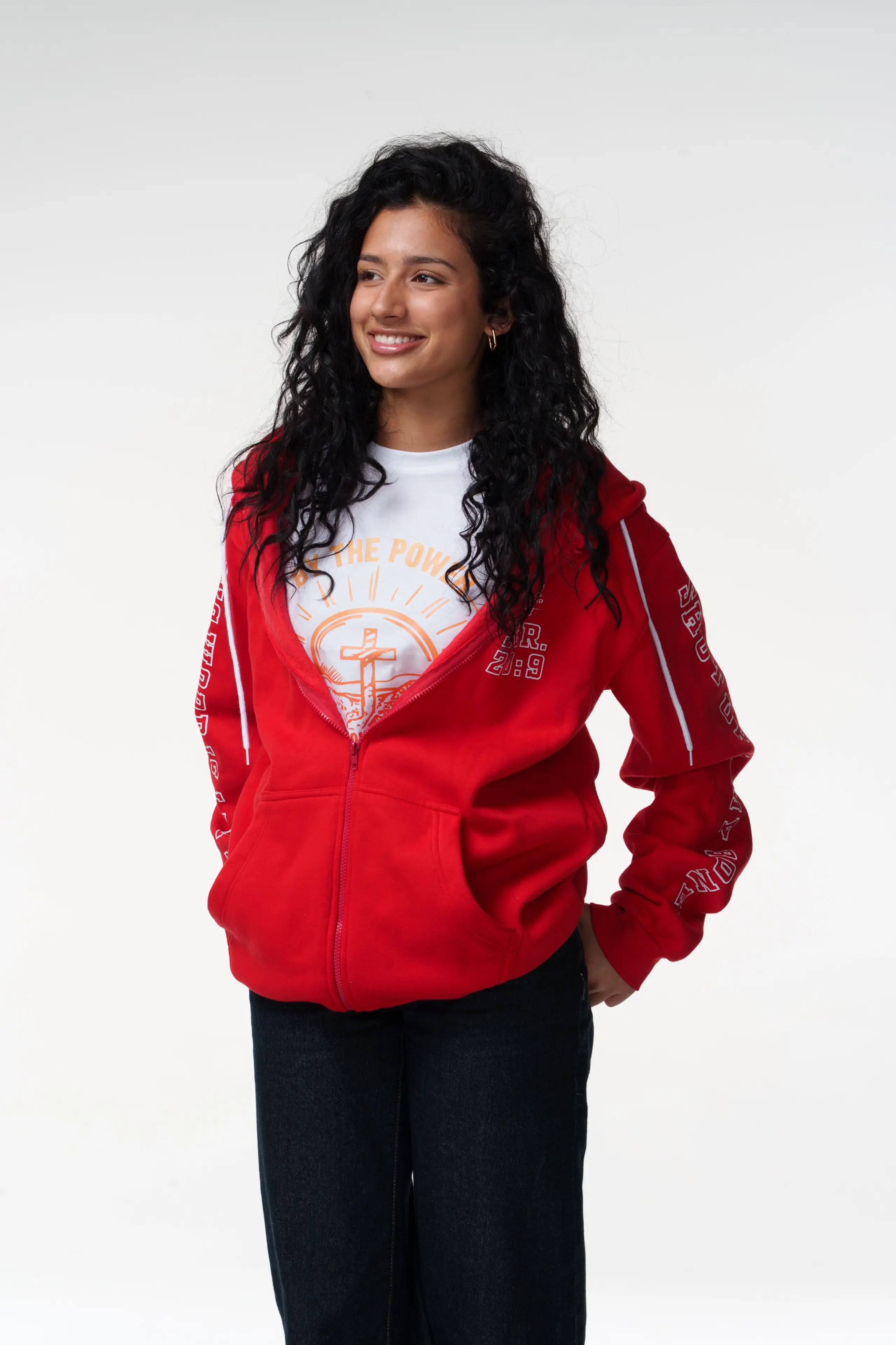 Fire in My Bones Zip Up  Hoodie